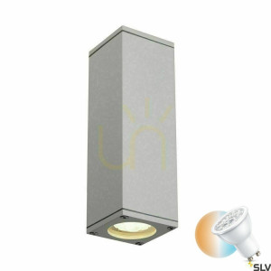 Vonkajšie nástenné svietidlo SLV THEO sivé 35W IP44 hore-dole 229532