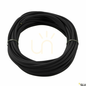 Textilný kábel SLV Zubehör 10 m čierny PVC 3x0,75 mm² 961270