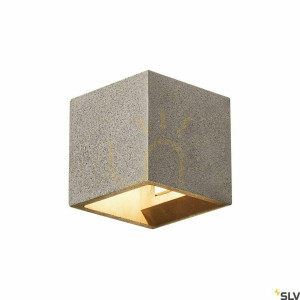 Nástenné svietidlo SLV Solid Cube čierne betón 25 W G9 1000911
