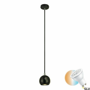 Závesné svietidlo SLV Light Eye Ball čierna chrómová GU10 6 W 133490