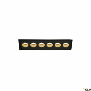 Zapustené svietidlo SLV Milandos 6 čierne 3000K 780 lm 1005416