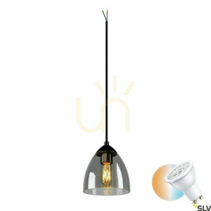 Prívesné svietidlo SLV PARA CONE GL GU10 čierne 25 W 1006159
