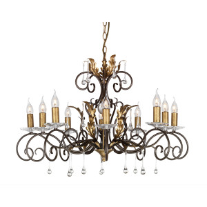 Luster Amarilli 10 svetiel - bronz/zlato Elstead