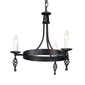 Luster Belfry 3 Light Black Elstead