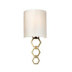 Clark Small 1 Light Wall Light - Aged Brass Elstead