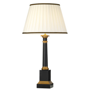 Peronne 1 svetelná stolová lampa s vysokým empírovým tienidlom Elstead