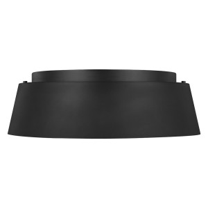 Asher 3 Light Flush Light - Midnight Black Elstead