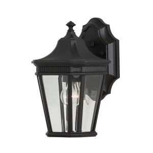 Cotswold Lane 1 Light Small Wall Lantern - čierna Elstead
