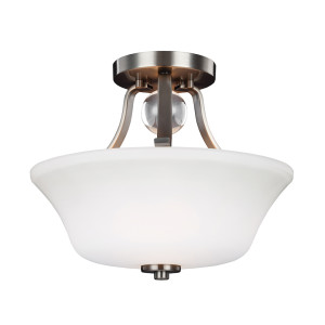 Evington 2 Light Semi-Flush - Saténový nikel Elstead