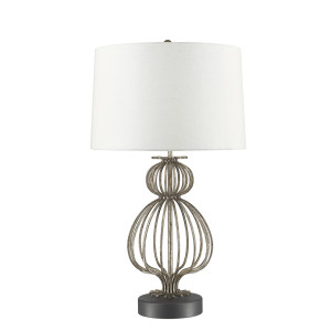 Lafitte 1 svetelná stolová lampa - Strieborná farba Elstead