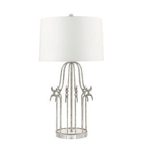 Stella 1 svetelná stolová lampa - Strieborná farba Elstead
