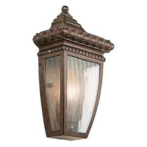 Benátsky dážď 1 svetelná polovičná nástenná lampa Elstead