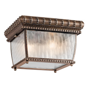 Venetian Rain 2 Light Flush Mount Elstead