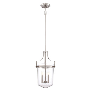 Penn Station 3 Light Pendant - brúsený nikel Elstead