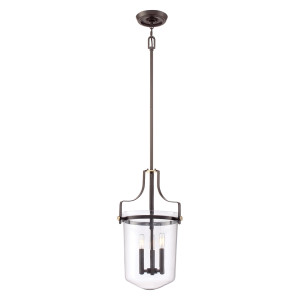 Penn Station 3 Light Pendant - Western Bronze Elstead
