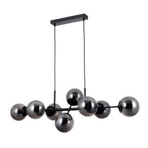 Závesné svietidlo Italux Molite 8xE14 čierne grafitové PND-1098-8-BL