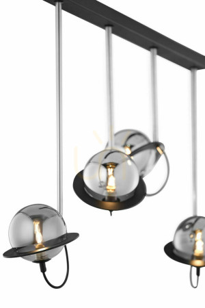 Závesné svietidlo Planet PE 4 cz/ni G9 LED x 4