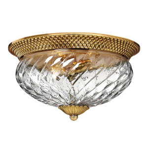 Plantation 3 Light Flush Mount Elstead