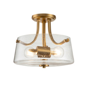 Hollister 2 Light Semi-flush Mount Elstead