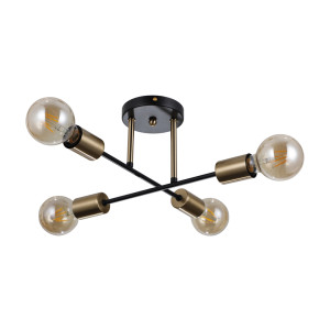Stropné závesné svietidlo Italux Formio čierne E27 4x SKU PND-4052-4-BL-HBR