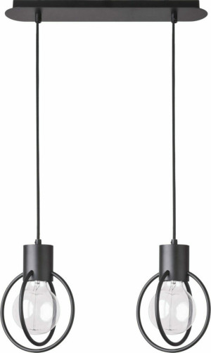Závesné svietidlo Sigma AURA KOŁO 2 čierne E27 2x60W 31089