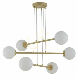 Závesné svietidlo Sigma Balans 6 zlaté G9 69 cm 33370