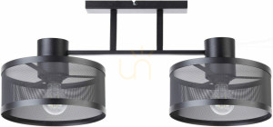 Plafón Sigma BONO 2 čierny oceľový 60W E27 IP20 SKU 31908