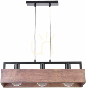 Závesné svietidlo Sigma Dakota 3 bronz, čierne, E27, SKU 31746