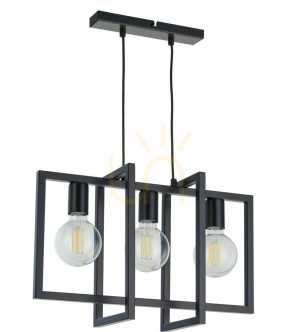 Závesné svietidlo Sigma Eden 3 čierne E27 3x15W 32235
