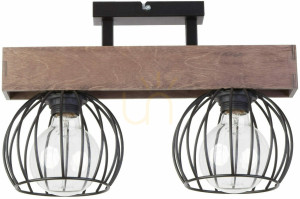 Stropné svietidlo Sigma Milan 2 čierne/hnedé E27 SKU 31571