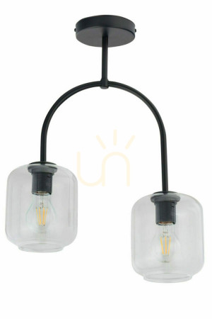Stropné svietidlo Sigma SHINE 2 čierne transparentné 32243