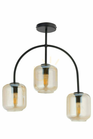 Plafón Sigma SHINE 3 čierny/amber E27 60W 32244