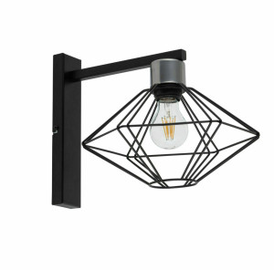 Nástenné svietidlo Sigma VARIO čierne strieborné E27 60W IP20 40563