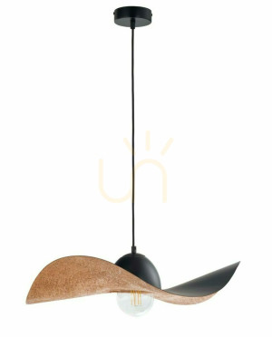 Závesné svietidlo Sigma KAPELLO čierna/medná 55 cm 32346