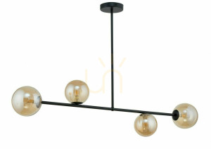 Závesné svietidlo Sigma Roma 4 čierne/amber 12W G9 32082