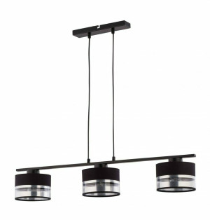 Závesné svietidlo Sigma Sofia 3 čierne/strieborné E27 60W 32165