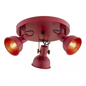 Plafón ARGON LENORA červený 3xE14 SKU 6264