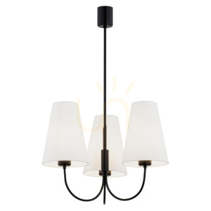 Luster ARGON Safiano biely čierny 3xE27 6268