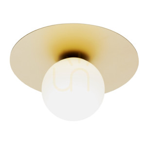 Plafón ARGON SPELLO opál matný zlatý E14 1x7W SKU 8262