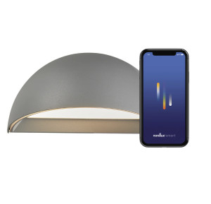Vonkajšie nástenné svietidlo Arcus Smart Grey Nordlux