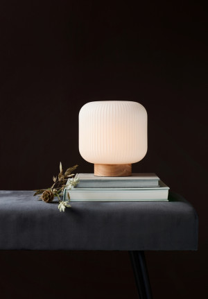 Stolová lampa Milford Ash/Opalwhite od spoločnosti Nordlux