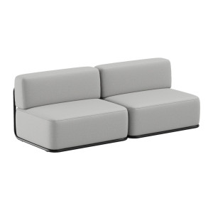 Záhradná pohovka SIT SIT Outdoor STRAW 2 sivá 204 cm pevným poťahom