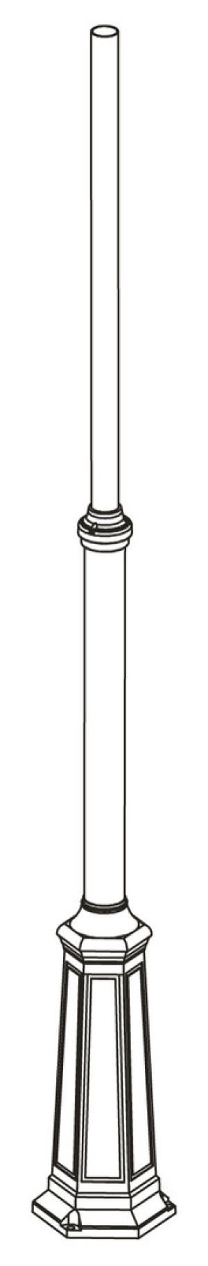 Vonkajšie stĺpikové svietidlo NORLYS Lamppost biele 120-220 cm 3010WH
