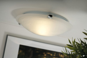 Stropné svietidlá Nordlux PETRI E27 60W sklo biele