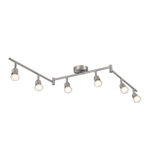 Stropné svietidlo AVENUE Nordlux GU10 6x35W Kov brúsená oceľ