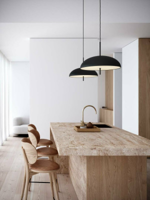 VERSALE DFTP E27 2x15W Kovová závesná lampa čierna