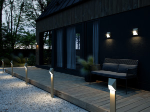 PONTIO záhradná lampa Nordlux GU10 25W Hliníková béžová