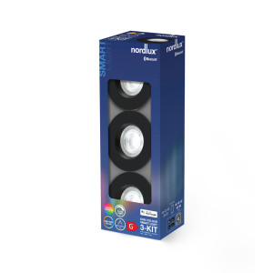 DonSmart Nordlux LED svietidlo na zapustenie Plastová čierna