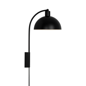 ELLEN Nordlux E14 40W kovová nástenná lampa čierna