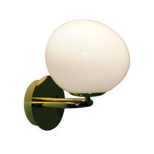 SHAPES DFTP E14 25W sklenená mosadzná nástenná lampa